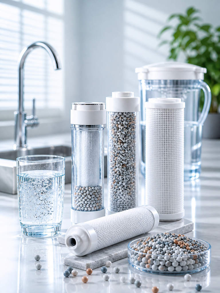 Hydrogen water filter cartridge with Longxin hydrogen ceramic media