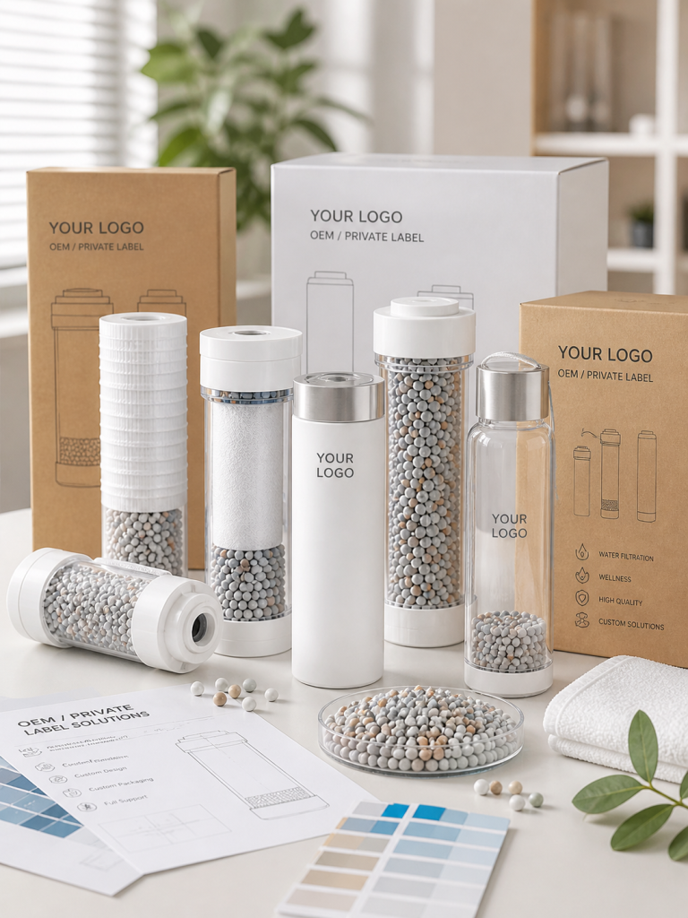 OEM private label water filter products using Longxin ceramic filter media